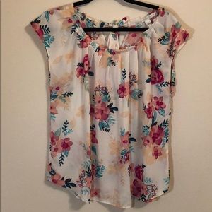 Lauren Conrad Pretty Floral Blouse